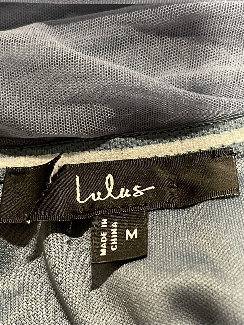 Lulu's Dusty Blue Ruched Cowl-Neck Midi Dress - Picture 3 of 5